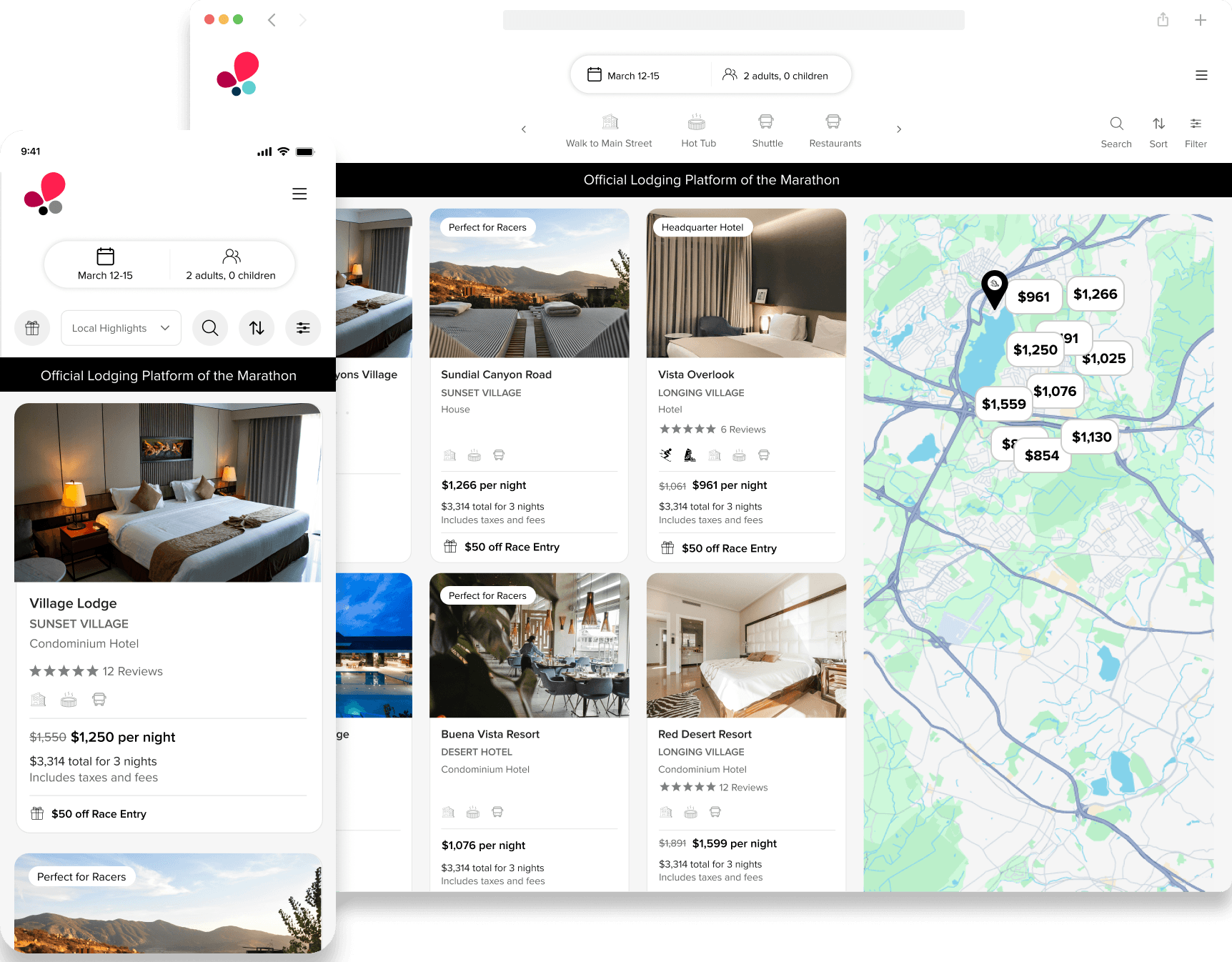 Event Lodging Marketplace Preview